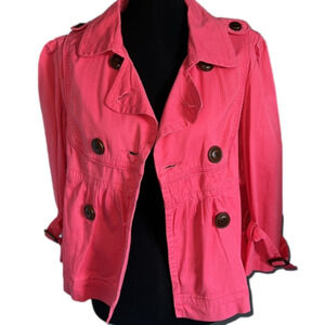 Light Red Cropped Peacoat Spring Jacket size Large American Rag casual